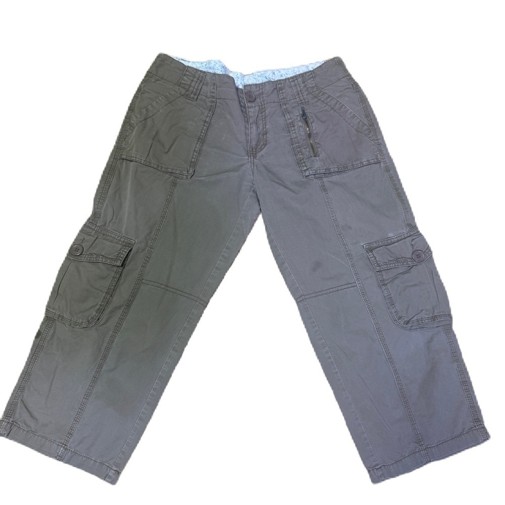 Red - Cargo Capri Pants - Brown - Size 15.5 measured flat